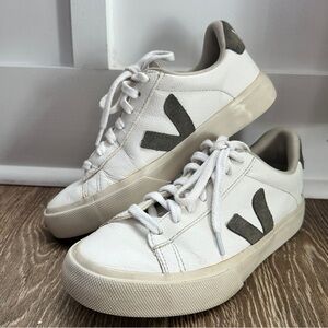 Veja White Sneakers with Grey Accents